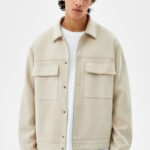 Faux Suede Jacket With Pockets